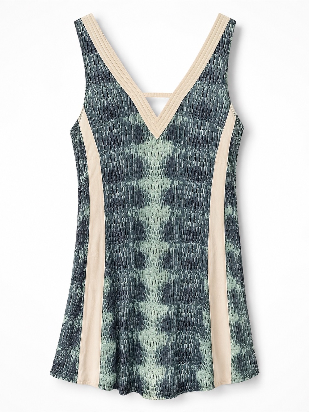 AS by DF Birds of a Feather Silk Mini Dress Aqua Blue Large NWT